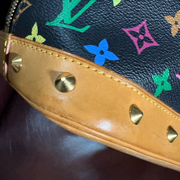 Louis Vuitton x Takashi Murakami Black Monogram Canvas Alma PM EUC 💎PHENOMENAL💎 - Picture 15 of 16